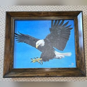 Eagle in flight painting by Thad moo